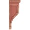 Ekena Millwork 7 1/2"W x 8"D x 17"H Traditional Recessed Wood Vintage Decor Corbel, Salvage Red CORWD07X08X17TRRD - alternate 3